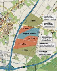 Geplante Gewerbeflächen am Flugplatz Merzbrück